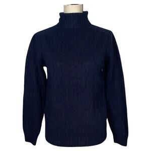 Officine Generale Paris 6 Navy 100% Scottish Yarn Turtleneck Sweater   Size: M
